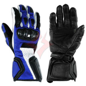 Gants de moto en cuir longs à haute protection avec protection des phalanges pour hommes et femmes, résistants aux chocs, pour la conduite de moto - Product Image 2