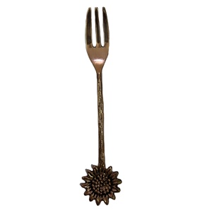 Nouvelle fourchette à dîner à poignée florale en or unique meilleure vente de couverts design en acier inoxydable faits à la main pièce de décoration de salle à manger pour les événements - Product Image 1