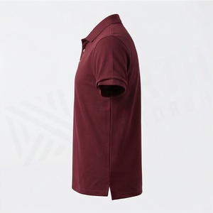 เสื้อโปโลชายลายเรียบ ผ้าโพลีเอสเตอร์ 100% น้ำหนัก 220 กรัม ผ้าถักระบายอากาศดี บริการ OEM ออกแบบโลโก้ด้านหน้า - Product Image 3