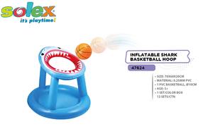 Structure gonflable de basket-ball en forme de requin pour piscine extérieure - Product Image 2
