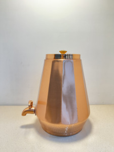 Réservoir de distribution d'eau en cuivre pur facetté de qualité supérieure 5L, Matka géométrique à 12 faces, étanche, en métal, avec robinet, pour camping-car - Product Image 4