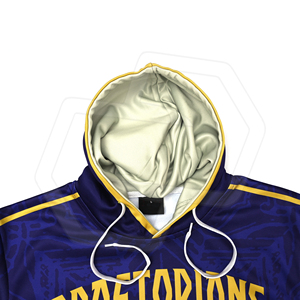 Sudadera con Capucha para Hombre NIZA GEAR, de Forro Polar Ecológico, Corte Regular, Azul y Amarillo, Transpirable, Informal, para Invierno - Product Image 3