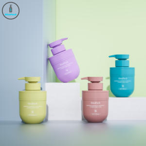 HDPEプラスチックシャンプーローションチューブポンプスプレーボトル300mlフェイスクリーム用スクリーン印刷 - Product Image 2