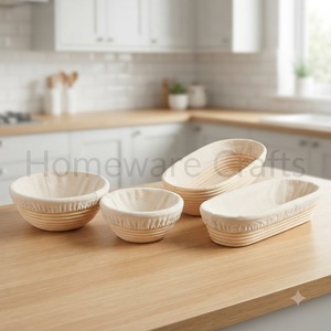 Panier de fermentation en rotin tressé à la main pour pain, banneton naturel pour levain, personnalisable, vente en gros pour boulangerie - Product Image 1
