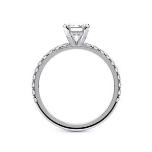 แหวนหมั้นทองคำขาว 10K ทรง Asscher Cut เพชรเพาะเลี้ยง 1.5 กะรัต รับรองโดย IGI พร้อมวงแหวนแบบ Pav ประดับเพชรเม็ดเดี่ยว สำหรับงานแต่งงาน ครบรอบแต่งงาน เครื่องประดับชั้นดี - Product Image 5