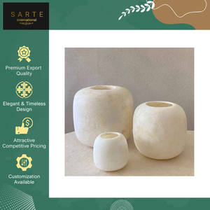 <b>Bulk</b> Selling Handmade Luxury Modern Home Decor Natural Alabaster Stone Candlestick Holder Heat Resistant Eco-Friendly Easter - Product Image 2