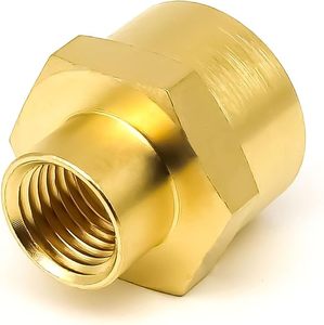 ข้อต่อทองเหลืองคุณภาพสูงแบบกำหนดเองได้ ขนาด 1/4" NPT ตัวเมีย x 1/2" NPT ตัวเมีย - Product Image 4