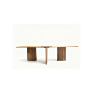 Mesa de Comedor Ovalada Lyca - Artesanía Exquisita, Madera de Teca Resistente, Diseño Elegante Japandi, 8 Plazas - Product Image 2