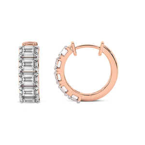 Hermosos Pendientes de Aro de Oro Sólido de 18k con Esmeralda Darya y Diamantes de Laboratorio (3 CT.) Tw. Pendientes con certificado IGI para mujer - Product Image 6