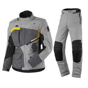 Traje de Motociclismo para Hombre, Manga Larga, Color Gris, Negro y Amarillo, Impermeable, Protección para Todas las Estaciones - Product Image 1