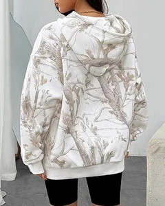 Sublimation <b>Pattern</b> Print <b>Women's</b> Oversized Vintage Wash Pullover Hoodie Heavy Knitted <b>Fleece</b> Streetwear Summer Autumn Winter - Product Image 5