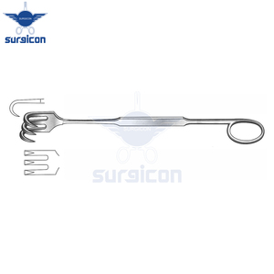 Retractor Meyerding de 18 cm (7 Pulgadas), Figura 4, Hoja Afilada de 5 x 10 mm, Retractor Quirúrgico de Acero Inoxidable, Instrumento Médico Reutilizable - Product Image 5