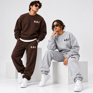 custom couple tracksuit set mens <b>navy</b> <b>blue</b> sweatshirt sweatpants <b>womens</b> sage green fleece crewneck <b>joggers</b> matching winter suit - Product Image 5