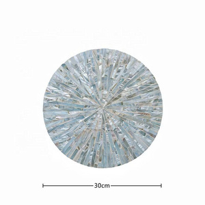 Salvamanteles Redondo Natural de 30 cm de Concha de Nácar de Agua Dulce Aislante - Product Image 2