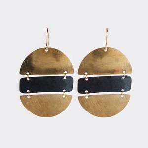 Bijoux de luxe écologiques haut de gamme, fabriqués à la main, modèle 1, en cuivre et laiton durables, pour les fêtes, design exclusif, cristal - Product Image 1