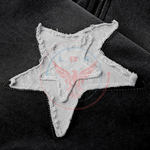 Sweat à capuche décontracté pour homme, coupe ample, couleur unie, en coton mélangé, pour l'extérieur, hiver, patchwork, logo personnalisé - Product Image 6
