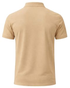 Camisa Polo de Algodón Caqui Personalizada para Hombre con Cuello de Media Cremallera, Corte Ajustado, Manga Corta, Ropa Casual de Verano, Fabricante OEM, Suministro al por Mayor - Product Image 2