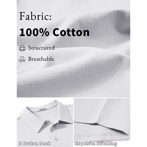 Camiseta Polo de Golf Lisa de Alta Calidad para Hombre, Personalizable con Logotipo, Ajuste Cómodo y Relajado, Camisetas Polo para Hombre - Product Image 2