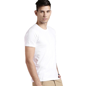 T-shirt intérieur homme col rond de qualité supérieure, tendance, en coton/fibre de bambou écologique, respirant, 160g, anti-plis, facile à porter - Product Image 4
