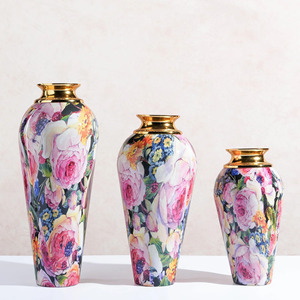 Vases à fleurs modernes en fer forgé à motifs imprimés, idéaux pour la décoration de la maison, du jardin et de la table – Nouveauté très prisée - Product Image 1