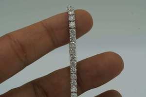 Fine Moissanite Tennis <b>Bracelet</b> & <b>Bangles</b> Brilliant Cut Hip Hop Style Gold/<b>Silver</b> Plated Unisex Jewelry for Anniversary Gift - Product Image 2