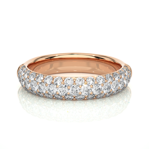 Anillo de Diamantes Naturales de Diseño Premium de 0.93 Quilates en Oro de 18K, Corte Redondo, 49 Piezas de Diamantes, Anillo de Diamantes para Compradores Mayoristas - Product Image 1