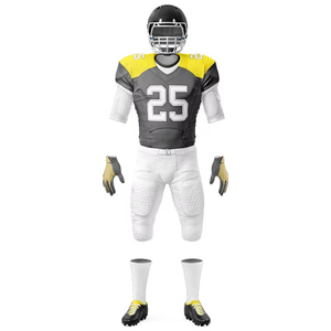 Ensemble d'uniformes de football américain pour adultes, 100% polyester, impression par sublimation, noms d'équipe personnalisés, commande d'équipe, vente en gros - Product Image 3