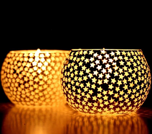 Juego de 2 Portavelas de Cristal con Diseño de Estrella Blanca para Decoración del Hogar, Mesa, Bodas, Fiestas y Festividades - Product Image 6