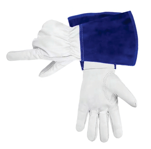 Gants de soudage en coton de qualité supérieure avec manchette de sécurité longue style gantelet, épaisseur 16 oz, longueur 16 pouces pour la protection de l'avant-bras, soudage TIG - Product Image 5