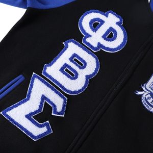 เสื้อแจ็คเก็ตฟลีซ Phi Beta Sigma สีดำสำหรับผู้ชาย ทรงพอดีตัว ผ้าพรีเมียม เสื้อผ้าสำหรับชมรมกรีก เสื้อคลุมลำลอง - Product Image 5