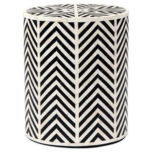 Mesa de Cajones con Incrustaciones de Hueso de ILAHI, Diseño Moderno con Detalles de Ágata, Almacenamiento de Tres Niveles, Mueble Portátil para el Hogar - Product Image 4