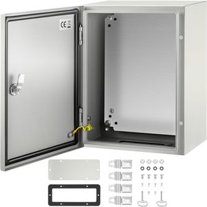 Armadio Elettrico in Acciaio NEMA 4X 16x12x8 Pollici, Grado di Protezione IP66, Resistente ad Acqua e Polvere per Elettronica e Strumentazione - Product Image 1