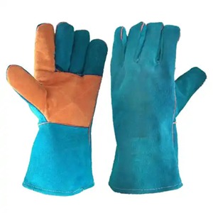Premium Quality Safety Welding <b>Gloves</b> Leather Shell Cotton Lining TIG Use Full Thumb Molten Metal Splash Protection Reasonable - Product Image 5