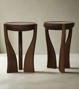 Mesa Auxiliar de Madera Hecha a Mano, Perfecta para el Esquina del Sofá o el Dormitorio, con Textura de Madera Natural y Construcción Duradera - Product Image 3