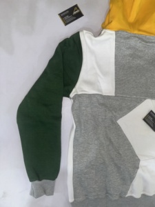 Sweat-shirt à capuche imprimé en sérigraphie à blocs de couleur pour homme AFI Sport Wears, logo sur le devant, manches régulières, tricoté - Product Image 4