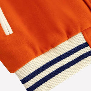 แจ็คเก็ตเบสบอล Letterman Varsity แขนหนังแท้ ตัวเสื้อทำจากผ้าขนสัตว์ มีตัวเลือกสีตามสีทีม - Product Image 3