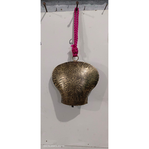 Wholesale Vintage <b>Cow</b> <b>Bells</b> With Jute Rope Distressed Golden Finish Handcrafted Iron Christmas Hanging <b>Bells</b> Decoration - Product Image 6