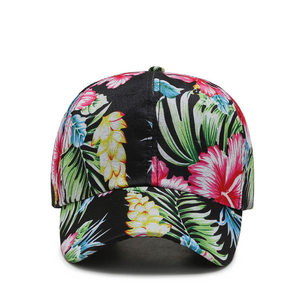 Gorra de Béisbol con Estampado Floral, Unisex, para Playa, Verano, Transpirable, de Poliéster, Casual, Ajustable - Product Image 3