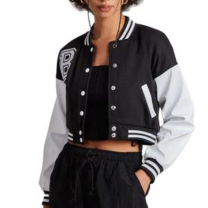 Nouvelle veste bomber en laine pour femme, style universitaire, vente en gros, veste de baseball personnalisée - Product Image 4