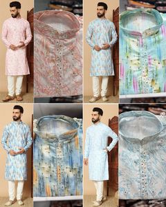 Cotton Embroidered Latest New Designer Man <b>Kurta</b> - Product Image 2