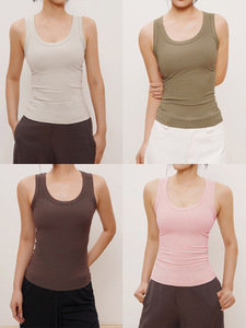Débardeur basique pour femme, couleur unie, sans manches, léger, décontracté, tendance, pour l'été - Product Image 5
