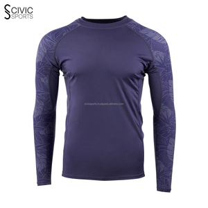 Imprimé Bjj Rash Guard Sublimé Rash Guard Fabricant Concevez votre propre Rash Guard Tissu Spandex Rashguards - Product Image 4