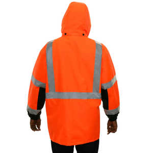 OEM y ODM Chaquetas de seguridad personalizadas Chaqueta de invierno de trabajo reflectante para uso industrial Chaquetas industriales a prueba de viento y de alta visibilidad - Product Image 2