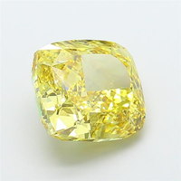 Corte cojín, certificado, tipo CVD, brillo radiante para joyería fina elegante. Diamante amarillo vivo brillante cultivado en laboratorio, piedra preciosa suelta.