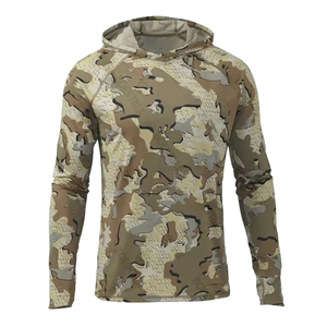Combinaison de pêche décontractée à capuche imprimée unie pour femme, avec cordon de serrage, respirante, légère, style t-shirt, poches sur toute la longueur, pour l'extérieur - Product Image 3