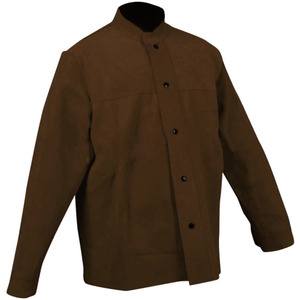 Veste de soudeur en cuir de vachette résistant au feu, de qualité industrielle, pour travaux lourds, résistante aux étincelles et aux feux, veste de chantier - Product Image 5