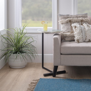 Table basse moderne en nacre incrustée, coquille de Capiz, écologique, faite à la main, pieds en métal, meubles de salon personnalisés - Product Image 4