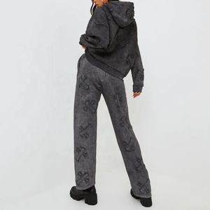 Chándal Deportivo Personalizado para Mujer con Lavado Ácido, OEM/ODM, Alta Calidad, Precio de Fábrica, Ligero, Transpirable, Duradero y Elegante - Product Image 3