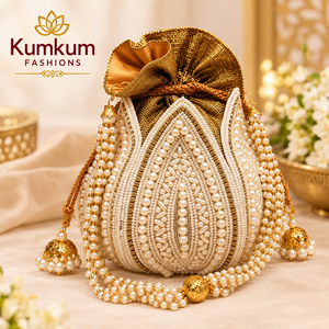 Hot Selling Lotus Potli Drawstring Bag Indian Handmade Wedding Return <b>Gift</b> Bridal <b>Festive</b> Diwali Ramadan Party Favors - Product Image 1