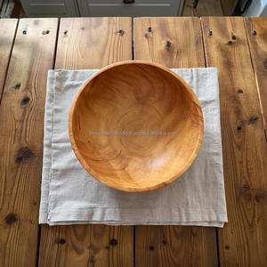 Tazón de Madera Maciza Hecho a Mano, de la Mejor Calidad, Superficie Lisa y Pulida, Ideal para Servir Frutas, Ensaladas, Sopas, Bocadillos y Comidas - Product Image 3